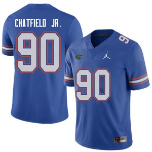 Jordan Brand Men #90 Andrew Chatfield Jr. Florida Gators College Football Jerseys Royal 600517-763