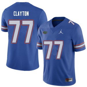 Jordan Brand Men #77 Antonneous Clayton Florida Gators College Football Jerseys Royal 297490-520
