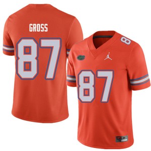 Jordan Brand Men #87 Dennis Gross Florida Gators College Football Jerseys Orange 250906-271