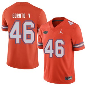Jordan Brand Men #46 Harry Gornto V Florida Gators College Football Jerseys Orange 992020-710