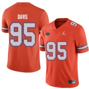 Jordan Brand Men #95 Keivonnis Davis Florida Gators College Football Jerseys Orange 930978-239
