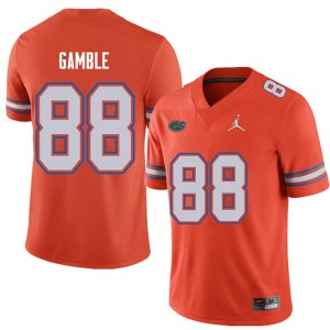 Jordan Brand Men #88 Kemore Gamble Florida Gators College Football Jerseys Orange 715345-788