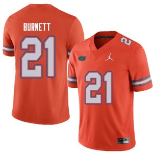 Jordan Brand Men #21 McArthur Burnett Florida Gators College Football Jerseys Orange 451749-864