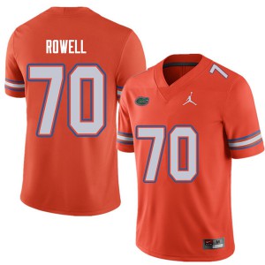 Jordan Brand Men #70 Tanner Rowell Florida Gators College Football Jerseys Orange 365317-620