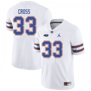 Jordan Brand Men #33 Daniel Cross Florida Gators College Football Jerseys White 521698-343