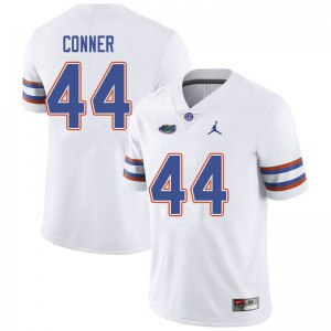 Jordan Brand Men #44 Garrett Conner Florida Gators College Football Jerseys White 934253-776