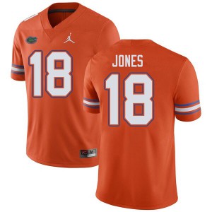 Jordan Brand Men #18 Jalon Jones Florida Gators College Football Jerseys Orange 819263-420