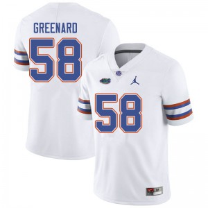 Jordan Brand Men #58 Jonathan Greenard Florida Gators College Football Jerseys White 406065-118