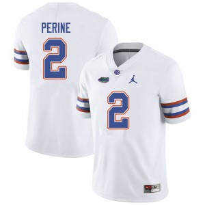 Jordan Brand Men #2 Lamical Perine Florida Gators College Football Jerseys White 613248-509