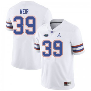 Jordan Brand Men #39 Michael Weir Florida Gators College Football Jerseys White 563653-998