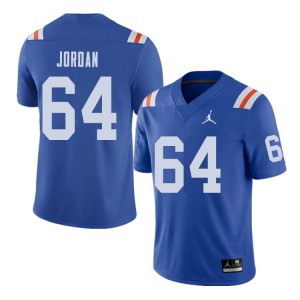 Jordan Brand Men #64 Tyler Jordan Florida Gators Throwback Alternate College Football Jerseys Royal 203874-383