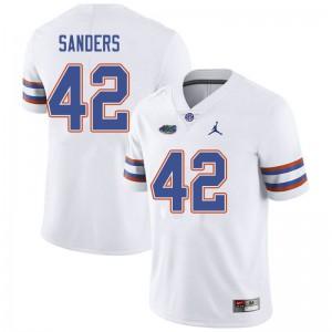 Jordan Brand Men #42 Umstead Sanders Florida Gators College Football Jerseys White 655440-225