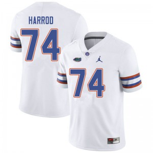 Jordan Brand Men #74 Will Harrod Florida Gators College Football Jerseys White 343737-326