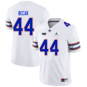 Men #44 Brandon Becar Florida Gators College Football Jerseys White 174244-498