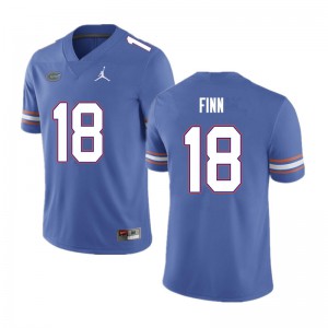 Men #18 Jacob Finn Florida Gators College Football Jerseys Blue 680608-123