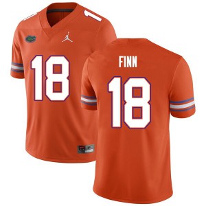 Men #18 Jacob Finn Florida Gators College Football Jerseys Orange 714472-327
