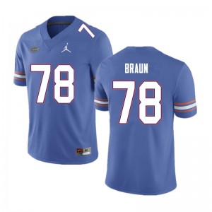 Men #78 Josh Braun Florida Gators College Football Jerseys Blue 799628-703