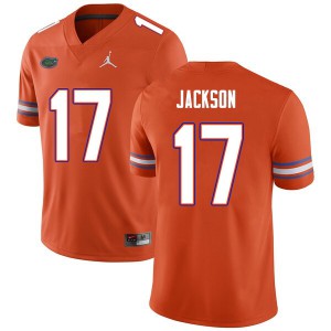 Men #17 Kahleil Jackson Florida Gators College Football Jerseys Orange 135616-574
