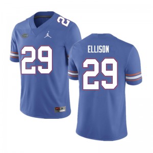 Men #29 Khamal Ellison Florida Gators College Football Jerseys Blue 956567-562