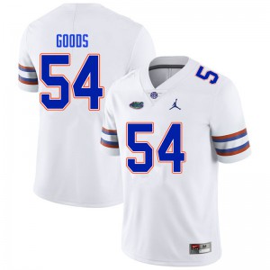 Men #54 Lamar Goods Florida Gators College Football Jerseys White 605896-230