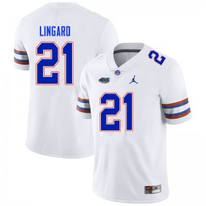 Men #21 Lorenzo Lingard Florida Gators College Football Jerseys White 161608-976