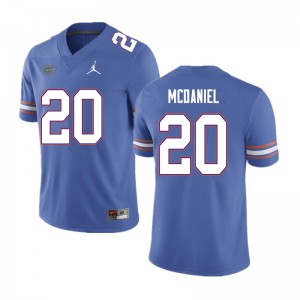 Men #20 Mordecai McDaniel Florida Gators College Football Jerseys Blue 582428-876