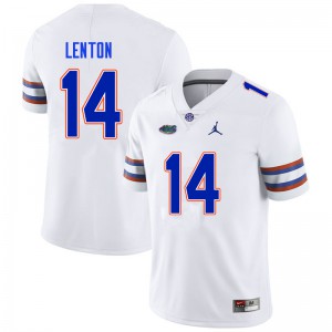 Men #14 Quincy Lenton Florida Gators College Football Jerseys White 252466-726