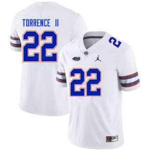 Men #22 Rashad Torrence II Florida Gators College Football Jerseys White 161971-250