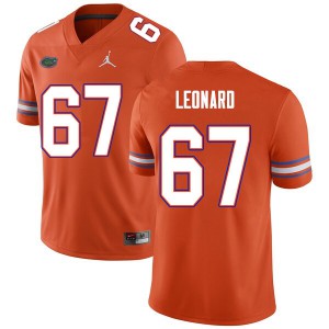 Men #67 Richie Leonard Florida Gators College Football Jerseys Orange 624241-485