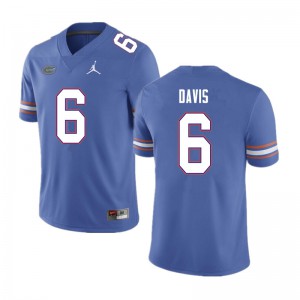 Men #6 Shawn Davis Florida Gators College Football Jerseys Blue 968086-615