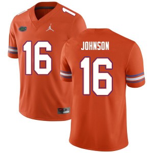 Men #16 Tre'Vez Johnson Florida Gators College Football Jerseys Orange 978403-524