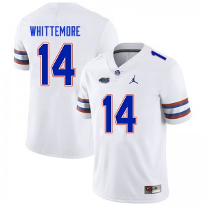 Men #14 Trent Whittemore Florida Gators College Football Jerseys White 516352-444