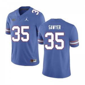 Men #35 William Sawyer Florida Gators College Football Jerseys Blue 326341-197