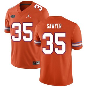Men #35 William Sawyer Florida Gators College Football Jerseys Orange 706560-292