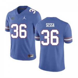 Men #36 Zack Sessa Florida Gators College Football Jerseys Blue 686821-595