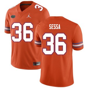 Men #36 Zack Sessa Florida Gators College Football Jerseys Orange 475985-611