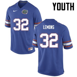 Youth Florida Gators #32 Adarius Lemons College Football Blue 563865-509