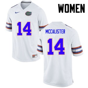Women Florida Gators #14 Alex McCalister College Football White 246435-830