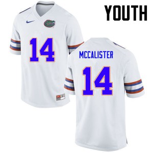 Youth Florida Gators #14 Alex McCalister College Football White 471437-332