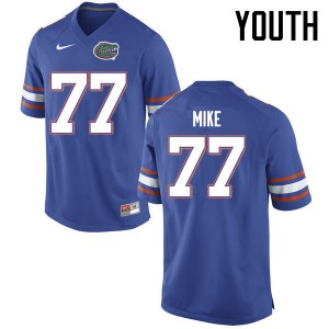 Youth Florida Gators #77 Andrew Mike College Football Jerseys Blue 562515-307