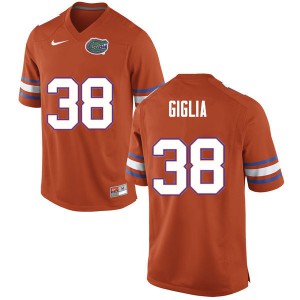 Men #38 Anthony Giglia Florida Gators College Football Jerseys Orange 731210-733