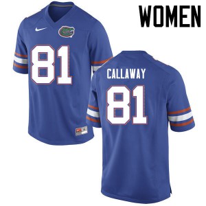 Women Florida Gators #81 Antonio Callaway College Football Jerseys Blue 907460-230