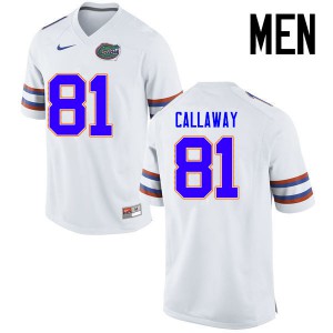 Men Florida Gators #81 Antonio Callaway College Football Jerseys White 716368-760