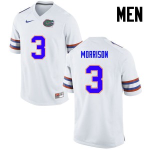 Men Florida Gators #3 Antonio Morrison College Football White 872359-131