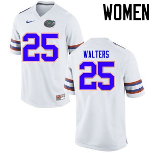 Women Florida Gators #25 Brady Walters College Football Jerseys White 960164-633