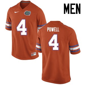 Men Florida Gators #4 Brandon Powell College Football Jerseys Orange 268641-125