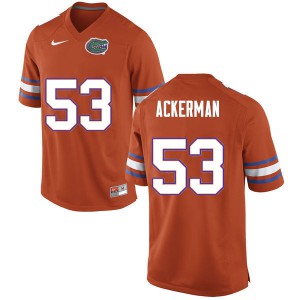 Men #53 Brendan Ackerman Florida Gators College Football Jerseys Orange 790924-328