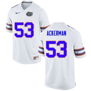 Men #53 Brendan Ackerman Florida Gators College Football Jerseys White 889501-574