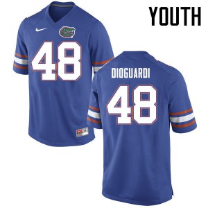 Youth Florida Gators #48 Brett DioGuardi College Football Jerseys Blue 532190-833