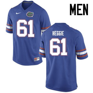 Men Florida Gators #61 Brett Heggie College Football Jerseys Blue 963168-156